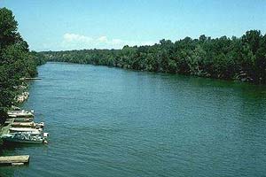 Downstream San Joaquin River recreation near delta